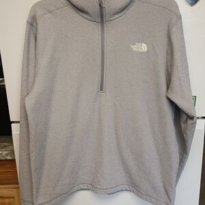 The North Face Men’s Quarter-Zip Pullover Sweater - Light Gray